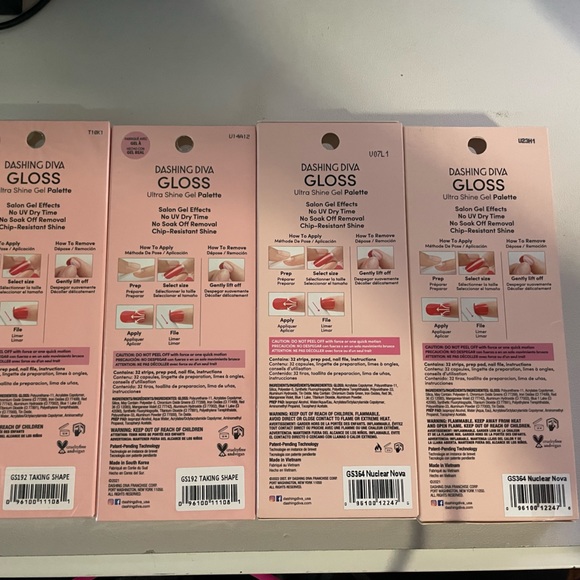 🦋 New Dashing Diva Lot Bundle Gloss Gel Nail Strips Wraps 5 Packs blue pastel 💙 - Picture 5 of 8